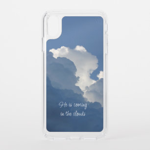 He is Coming in the Clouds Christian Quote Speck iPhone XS Max Case