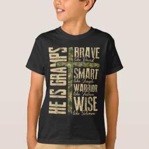 He Is Gramps Camo Religious Father's Day Christian T-Shirt