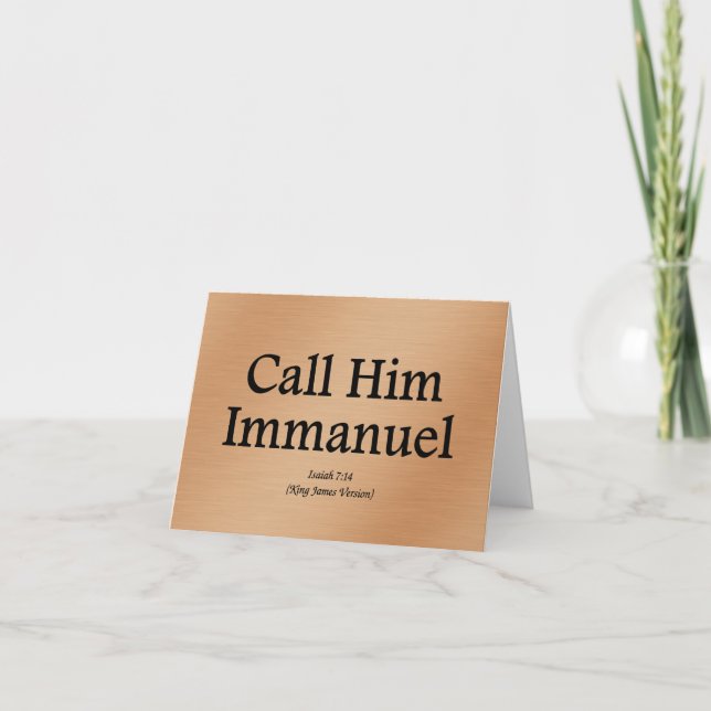 He is Immanuel Isaiah 7:14 Card (Front)