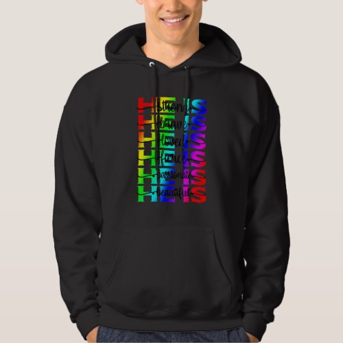 He Is LGBT Support Team Say Gay Strong Brave Gay B Hoodie