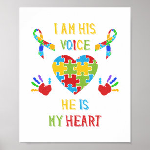 He Is My Heart Autism Poster