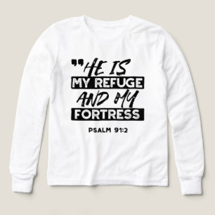 He Is My Refuge and My Fortress – Psalm 91:2 Bible Tri-Blend Shirts