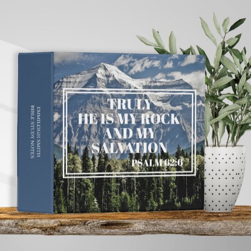 He is My Rock Christian Bible Study Notes 3 Ring Binder