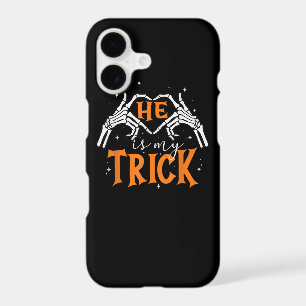 He Is My Trick Heart Skeleton Hand Couple Happy Ha iPhone 17 Case
