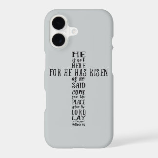 He is Not Here for He has Risen as He Said iPhone 17 Case