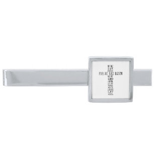He is Not Here for He has Risen as He Said Silver Finish Tie Bar