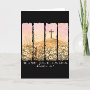 He Is Not Here He Has Risen Happy Easter Bunny Jes Card