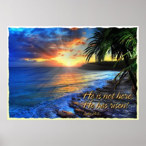 He is not here He has risen Luke 246 Print