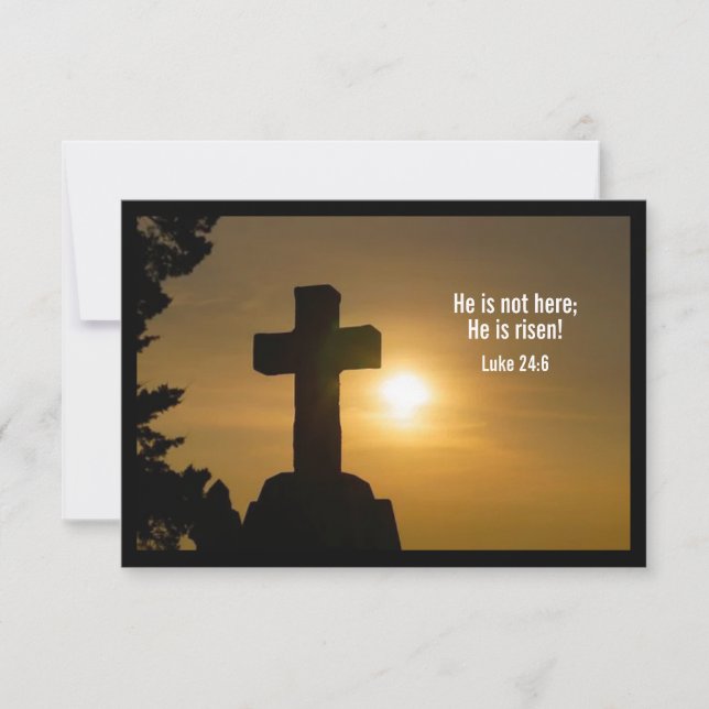 He is not here; He is Risen - Church Invitation (Front)