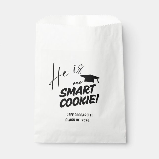 HE is One Smart Cookie Graduation  Favor Bag (Front)