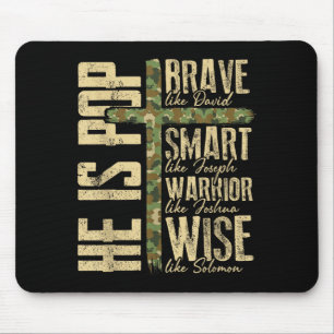 He Is P Camo Religious Father's Day Christian Dad  Mouse Pad