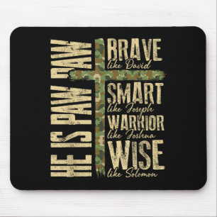 He Is Paw Paw Camo Religious Fathers Day Christian Mouse Pad