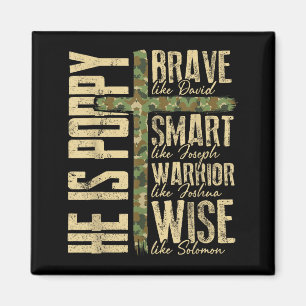 He Is Ppy Camo Religious Father's Day Christian Da Magnet