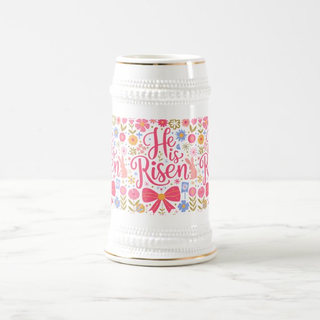 He is Raisen Easter Retro Design-61415 Beer Stein (Center)
