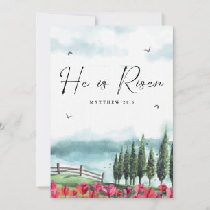 He Is Risen - A Powerful Bible Verse Holiday Card