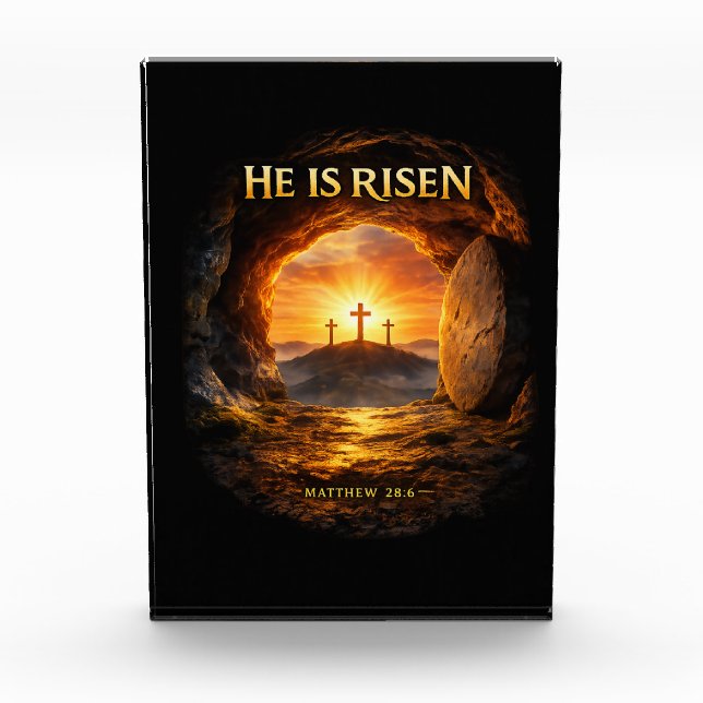 He is Risen Acrylic Award (Front)