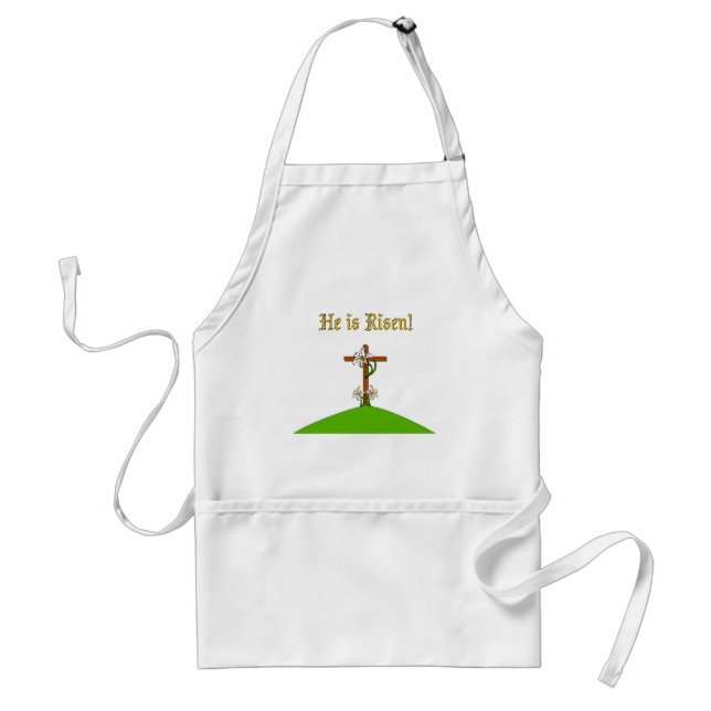 He Is Risen Adult Apron (Front)