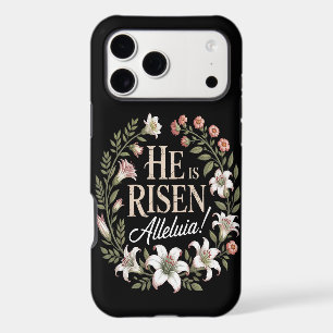 He Is Risen Alleluia Floral Christian Easter iPhone 17 Pro Max Case