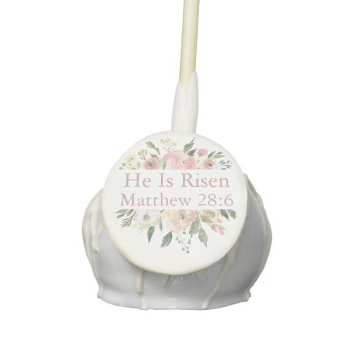 He is Risen Beautiful Pink Floral Easter Party Cake Pops