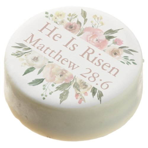 He is Risen Beautiful Pink Floral Easter Party Chocolate Covered Oreo