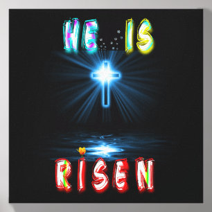 He Is Risen Canvas Photo Tile