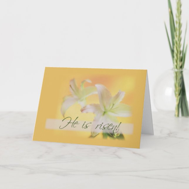 He is Risen Christian Easter Card (Front)