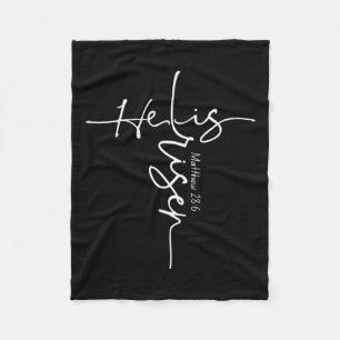 He Is Risen Christian Easter Cross Women Mem Mom G Fleece Blanket