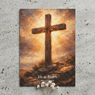  He Is Risen Christian Easter  Holiday Card