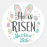 He is Risen, Christian Easter Jesus Christ Bible Classic Round Sticker