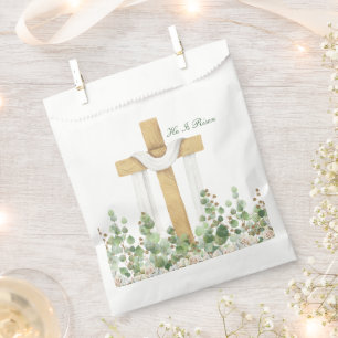 He Is Risen Christian Easter Personalized Favor Bag