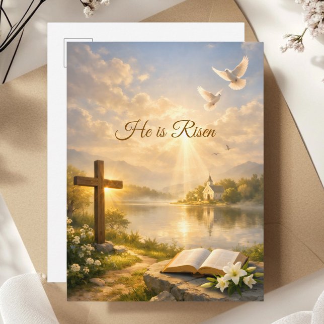 He Is Risen Christian Easter Resurrection  Postcard (Creator Uploaded)
