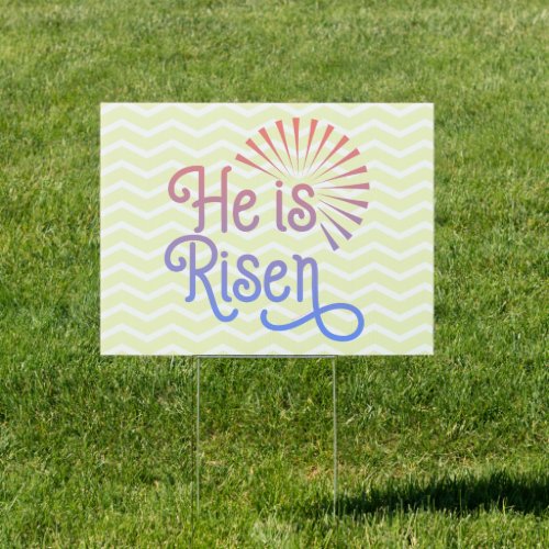 He is Risen Christian Easter Retro Sign