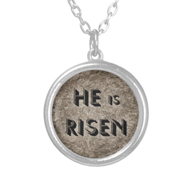 He is Risen - Christian necklace (Front)