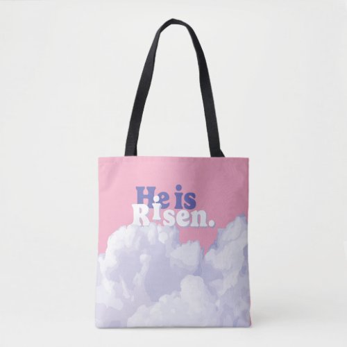 He is Risen Clouds Easter BasketTote Tote Bag