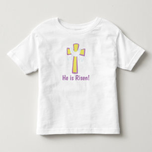 He is Risen Cross Christian Toddler T-shirt