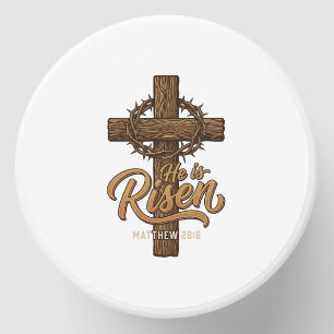 He Is Risen Cross Crown of Thorns Christian Shirt_ Mini Candle Favors
