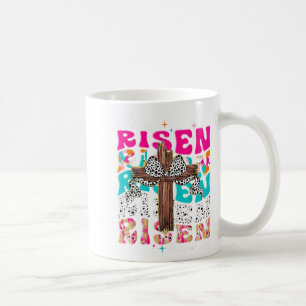 He Is Risen Cross Jesus Easter Christian Religious Coffee Mug