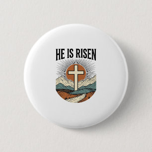 He Is Risen Cross Sunrise Christian Easter Shirt D Button