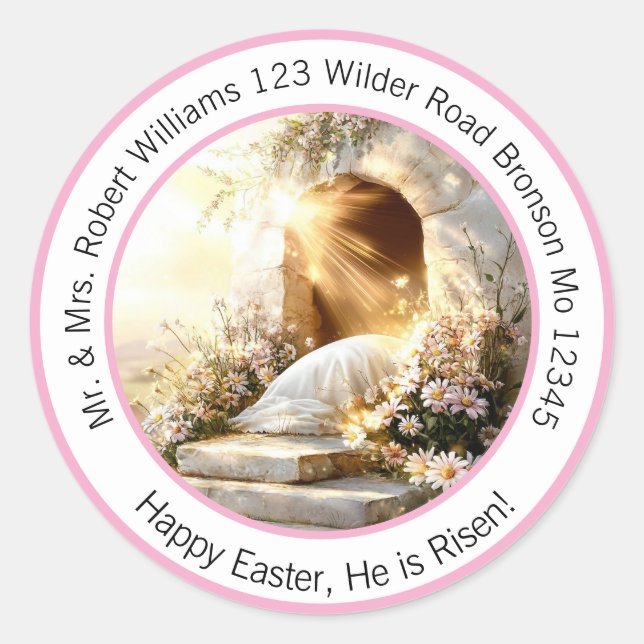 He is Risen - Customizable Easter Seal (Front)