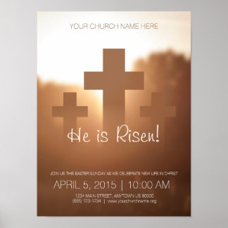 He is Risen! Customizable Easter Sunday Poster