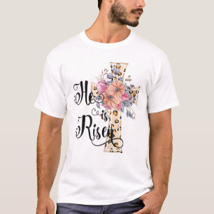 He Is Risen Cute Christian Teen Girls Mom Gift Jes T-Shirt