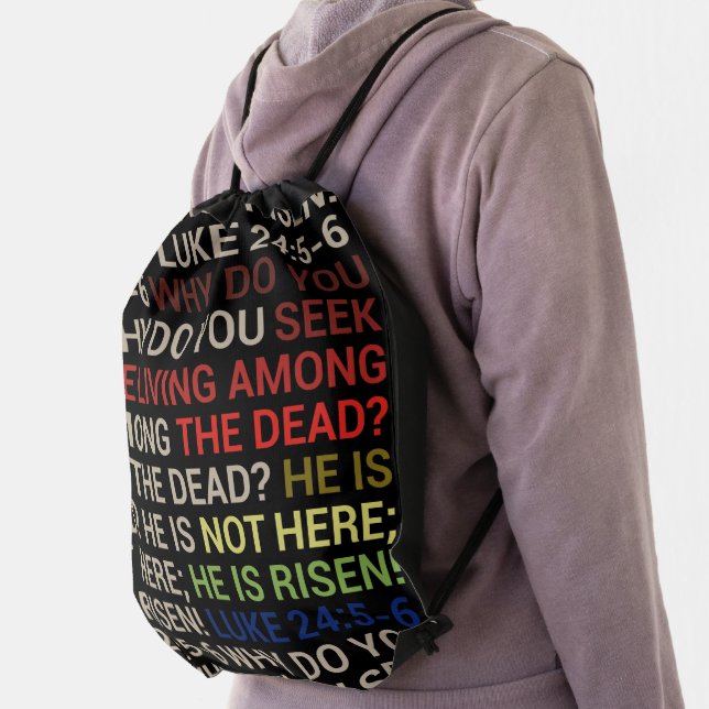 He is Risen Drawstring Bag (Insitu)