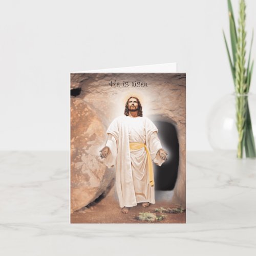 He is risen Easter card