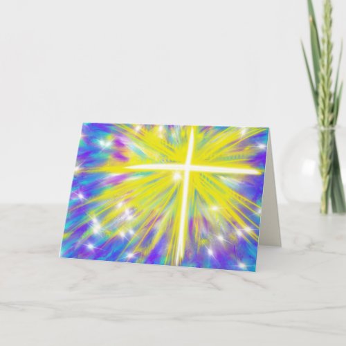 He is Risen Easter Christian Modern Art Design Holiday Card