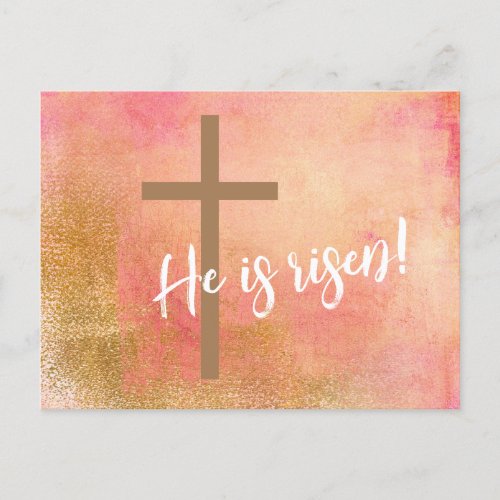 He is Risen Easter Cross Holiday Card