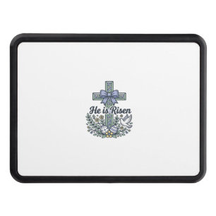He Is Risen Easter Cross Vintage Vector Hitch Cover