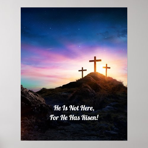 He Is RisenEaster _ editable text Poster