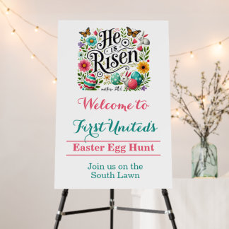He Is Risen Easter Egg Hunt Foam Board