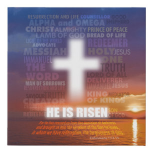 He is Risen - Easter Faux Canvas Print