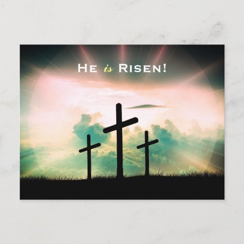 He is Risen Easter Greetings Postcard